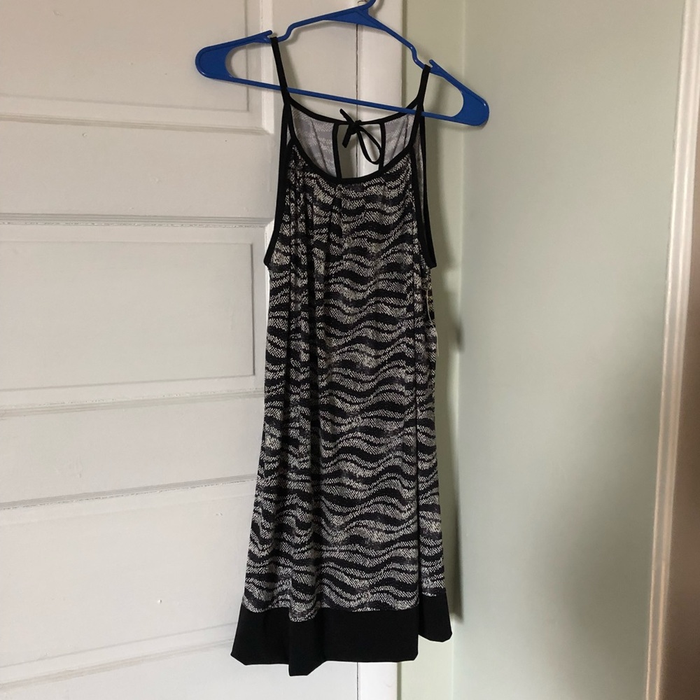 Zebra, Black & White Striped Dress